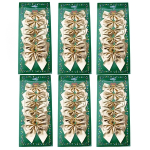 36 kleine Schleifen gold Weihnachten Weihnachtsschleifen Schleife Christbaum 7,5cm